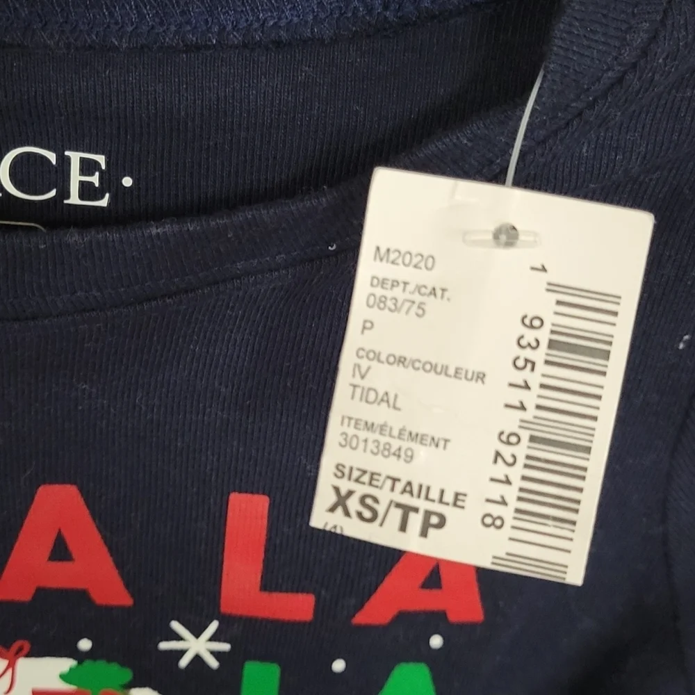 The Children's Place XS (4) Fa La La Lama Long Sleeve Tee